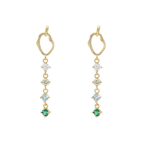 Náušnice se syntetickými kameny 636-393-020449-0000