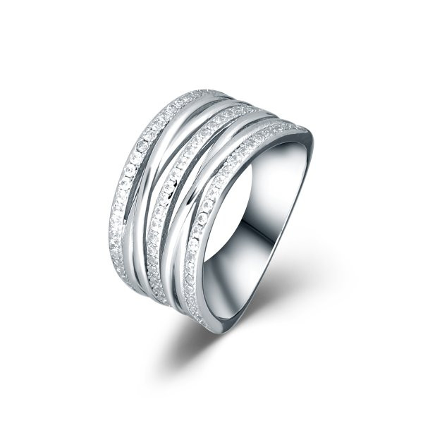 Prsten se syntetickými kameny 126-927-4141 52