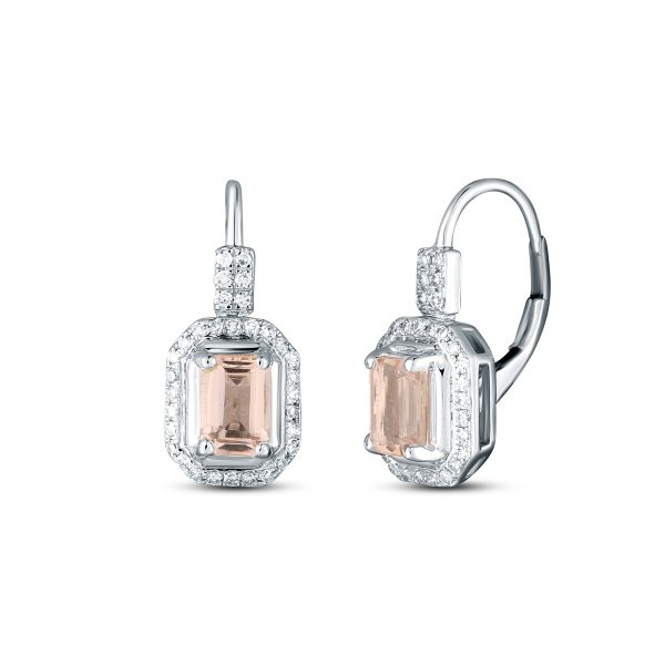 Náušnice s morganitem 334-958-MO5755 3.60g