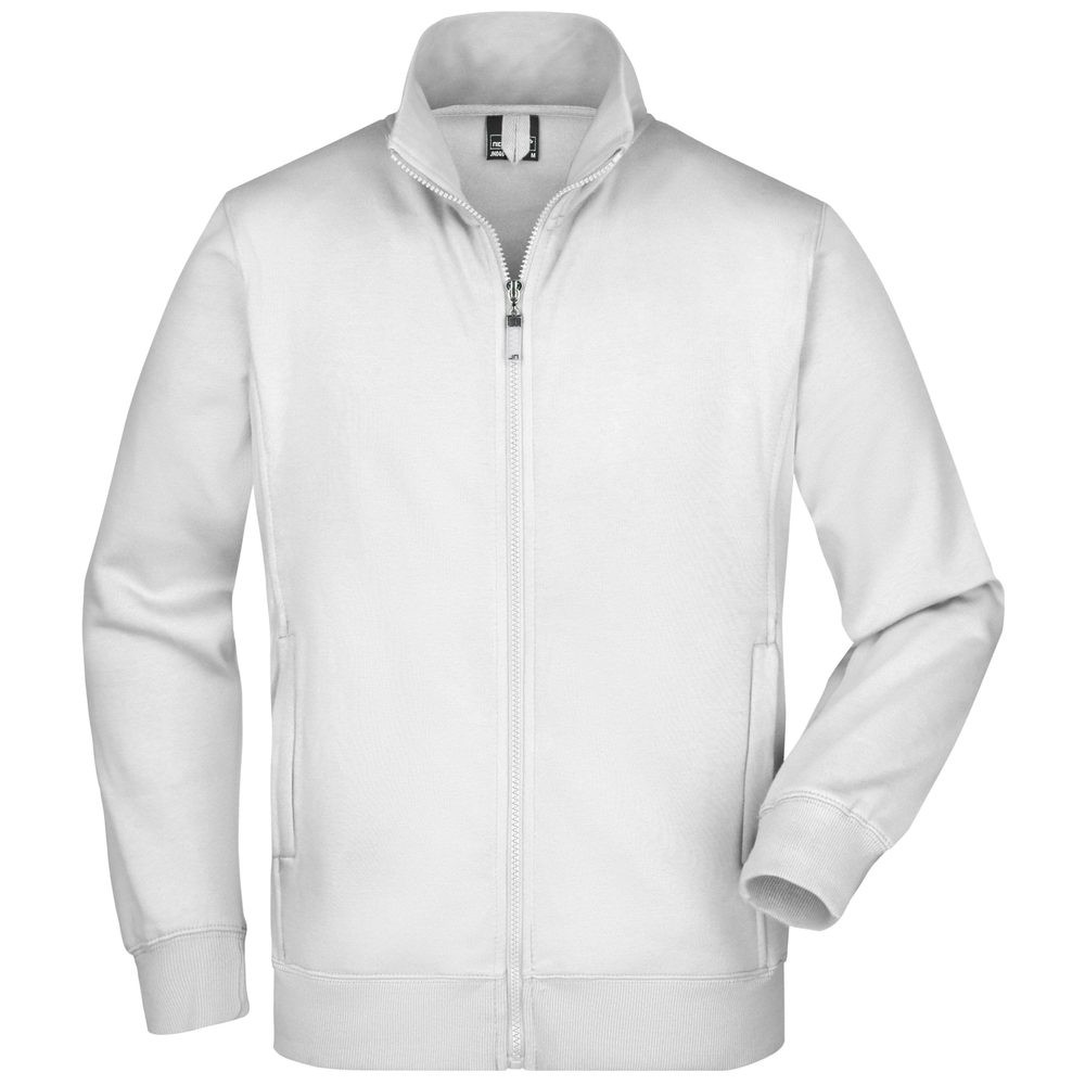 James & Nicholson (Daiber) Pánská jednobarevná mikina JN046 - Bílá | L