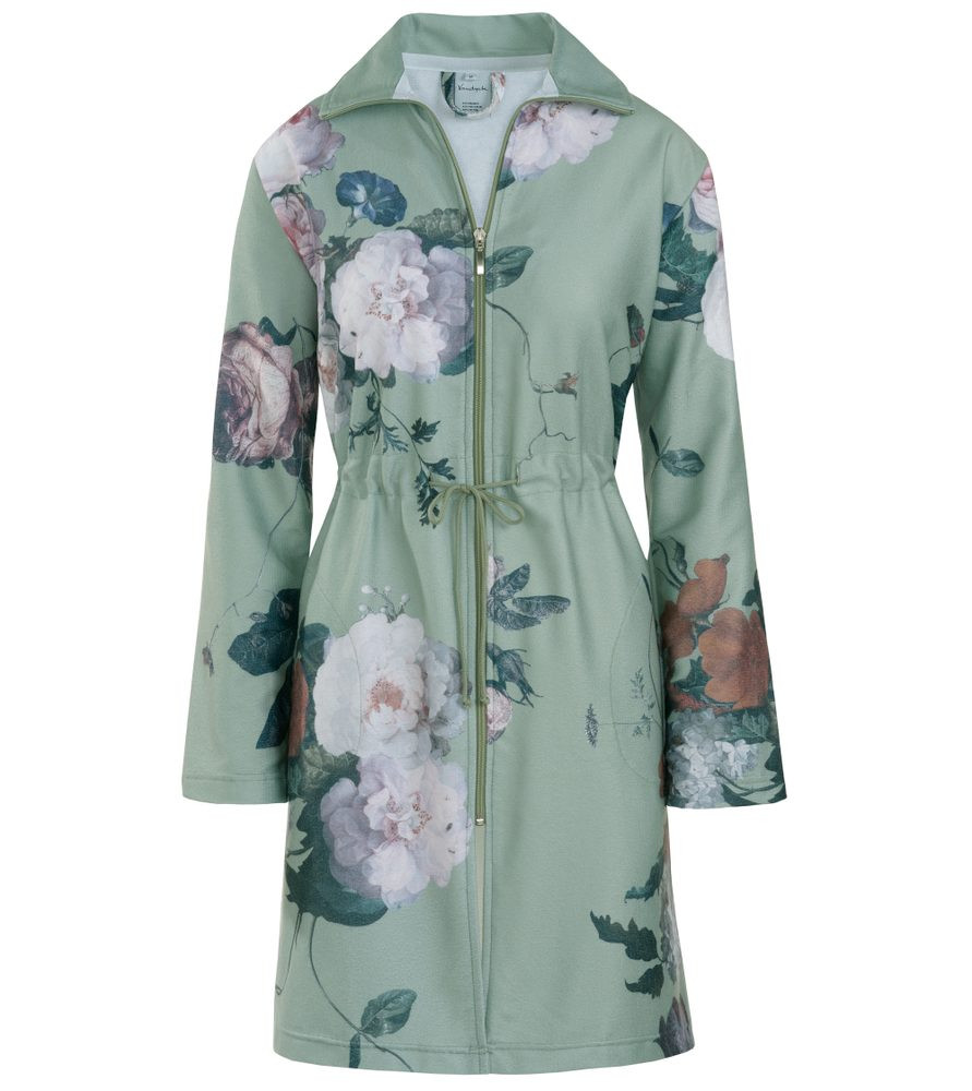 Vandyck dámský župan se zipem Olivia Smoke green - vel. S