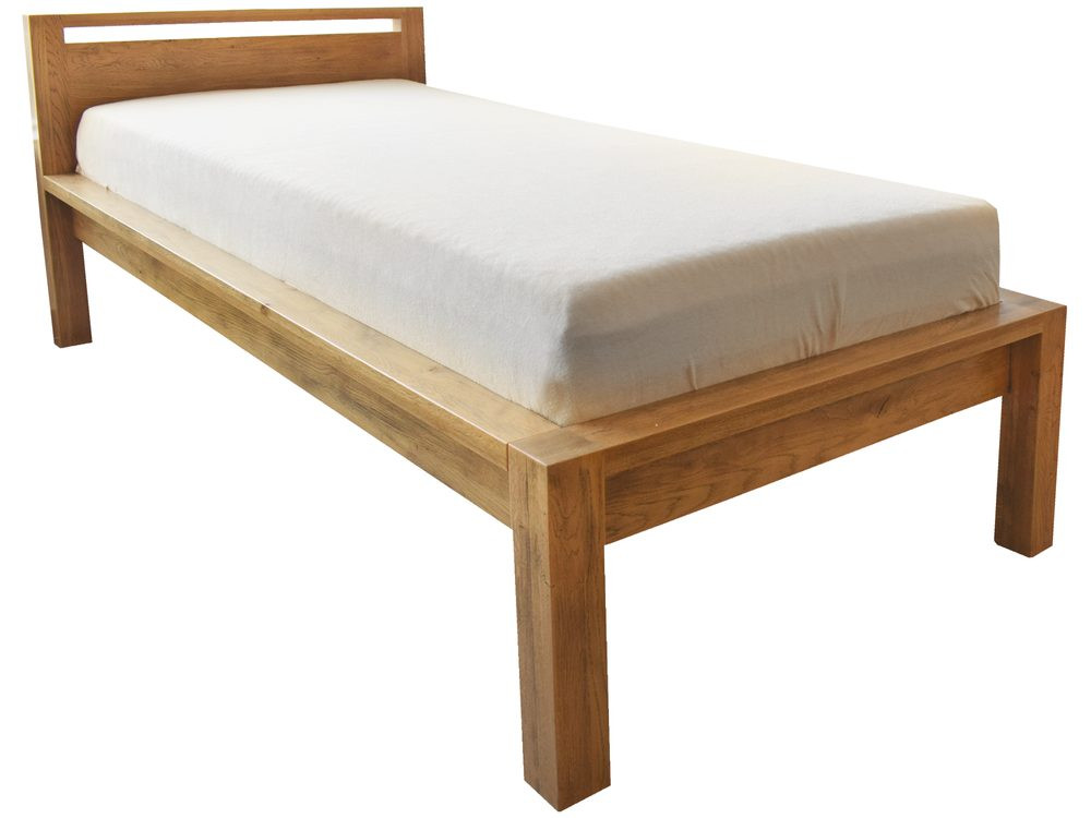 Oak's Dubová postel Mono Robust 8 cm masiv rustik - 100x200 cm