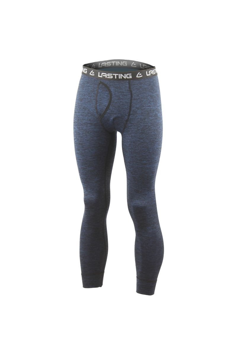 Lasting WRAK 3159 modrý melír vlněné merino spodky Velikost: L 8595067873817