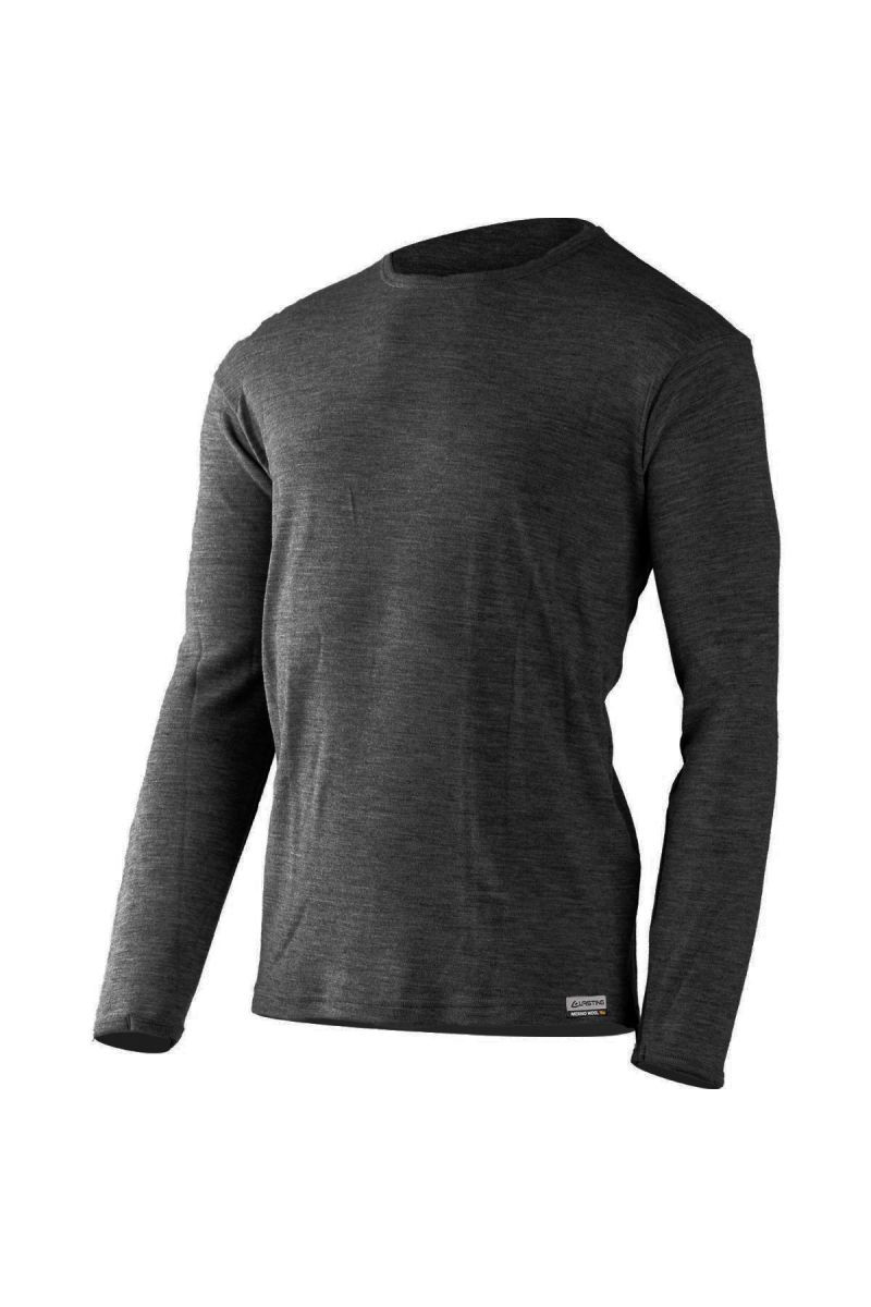 Lasting pánská merino mikina BELO 8160 šedé Velikost: XL 8995067847779