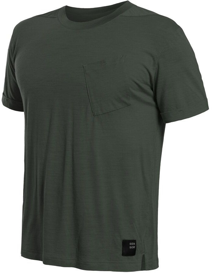 SENSOR MERINO AIR traveller pánské triko kr.rukáv olive green Velikost: XXL