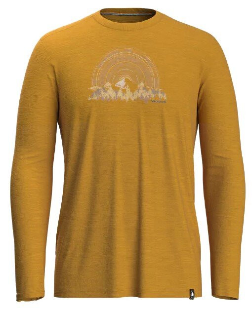 Smartwool NEVER SUMMER MOUNTAINS GRAPHIC LS TEE honey gold Velikost: L 196572868756