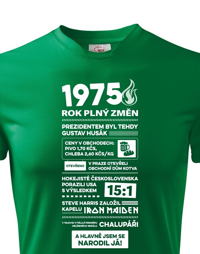 Pánské tričko s potiskem Newspaper, k 50. narozeninám