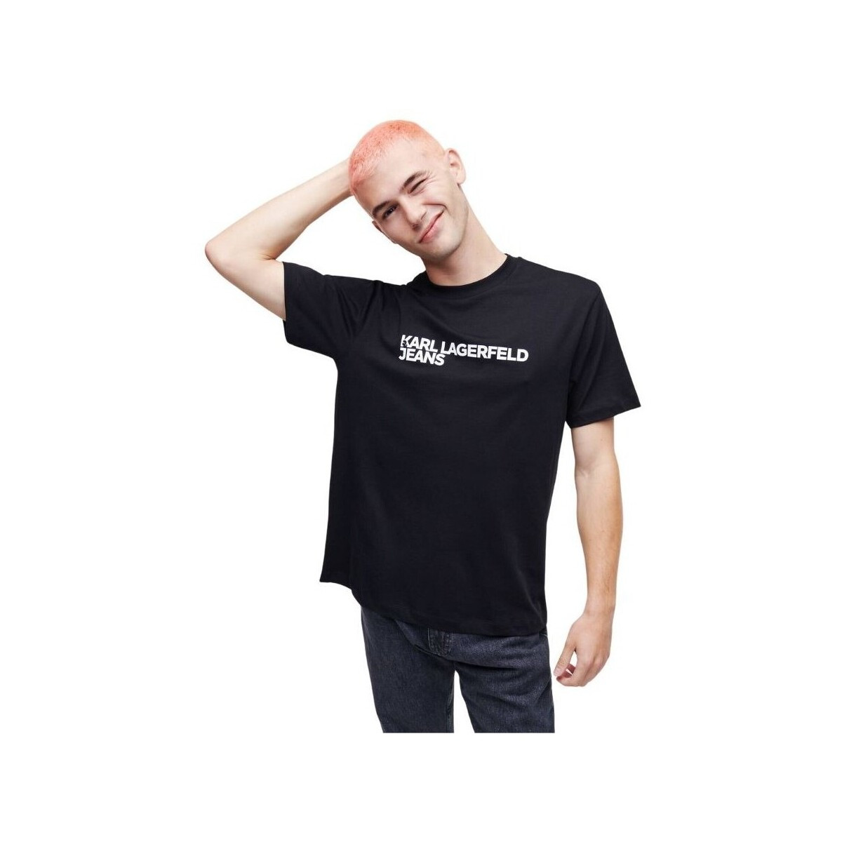 Karl Lagerfeld  A1M17002 REG SS ESSENTIAL  Černá