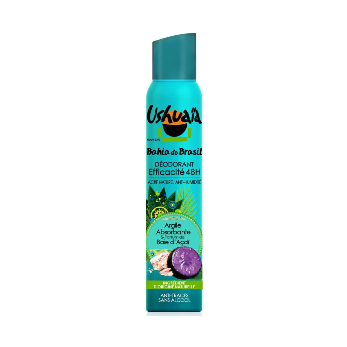 Ushuaïa  48h Deodorant Spray - Absorbent Clay and Acai Berry