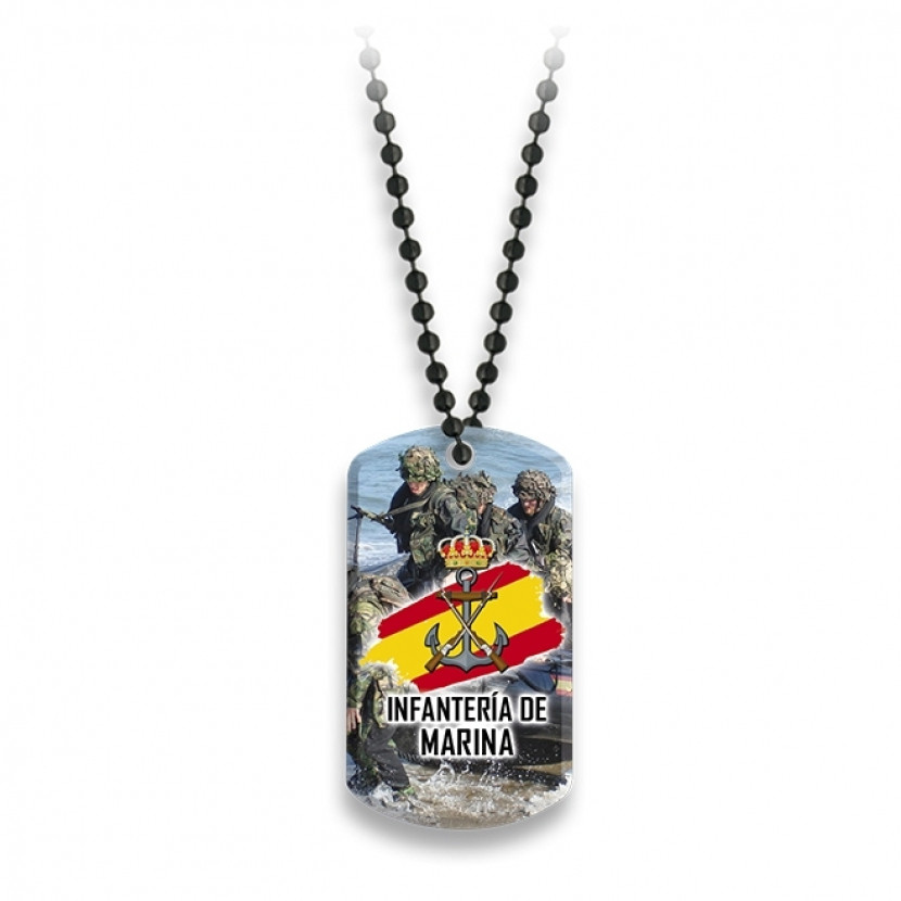 Známka Dog Tag Albainox Infantería De Marina - barevná