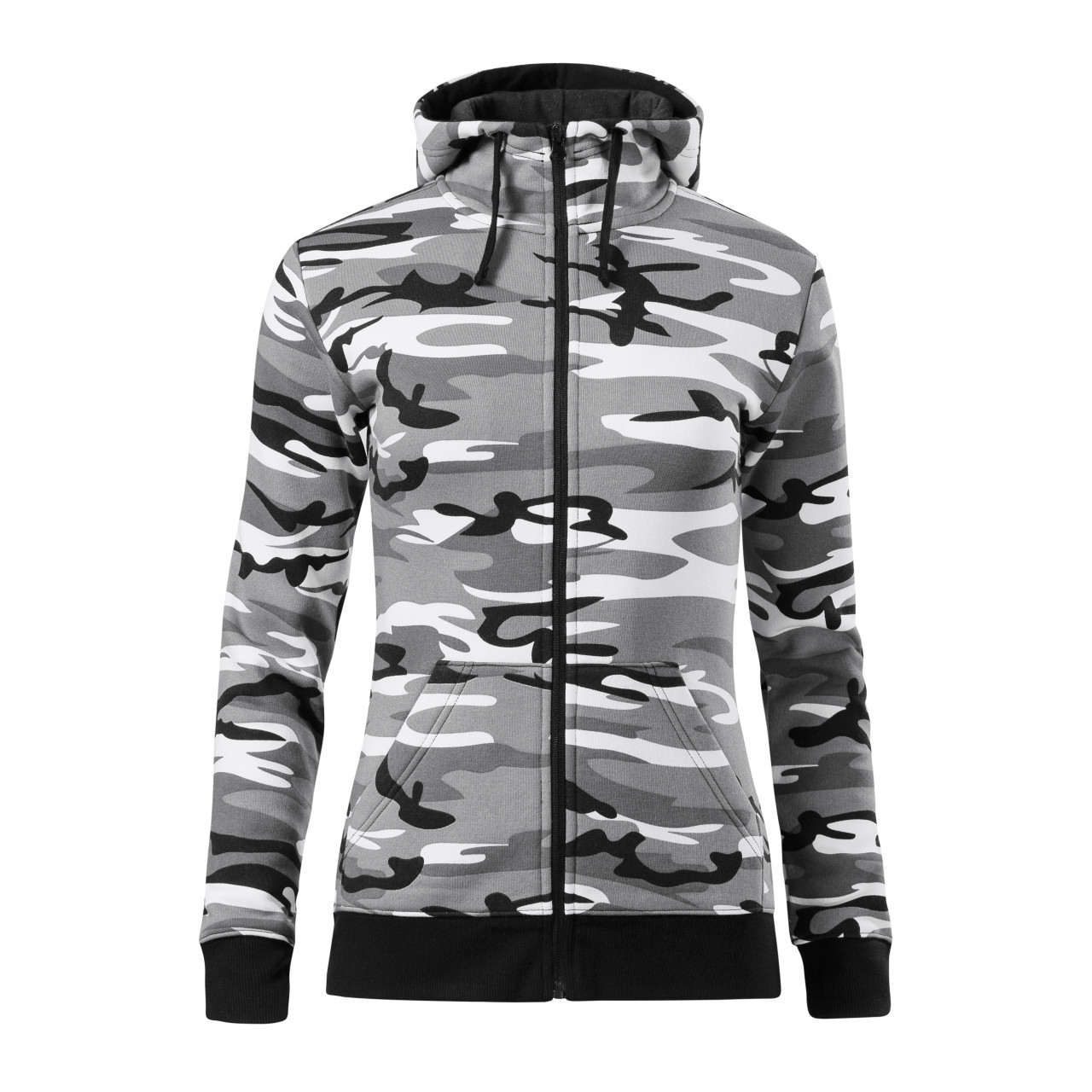 Mikina dámská Malfini Camo Zipper - urban, XL