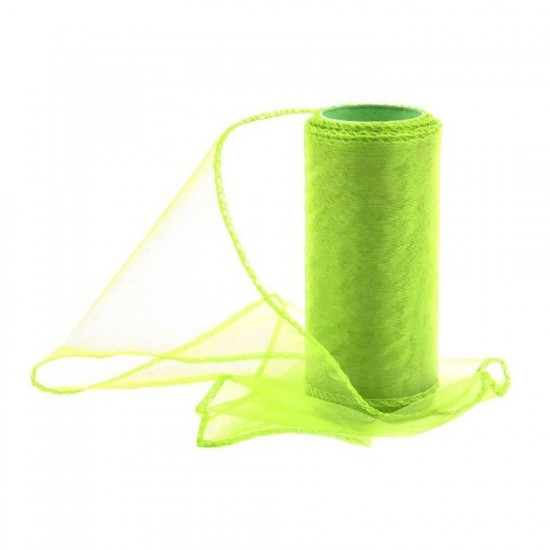 Paper Design Organza obšitá 12cm/9m - sv. zelená - 240031