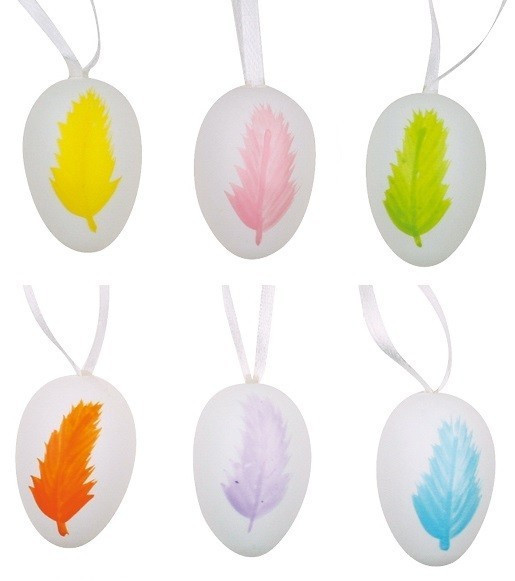 Anděl Plastová vajíčka na zavěšení - 4 cm - 6 ks v sáčku - 8985