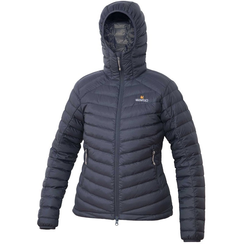 Warmpeace Ultralehká dámská péřová bunda s kapucí Warmpeace Viki Lady Raven black