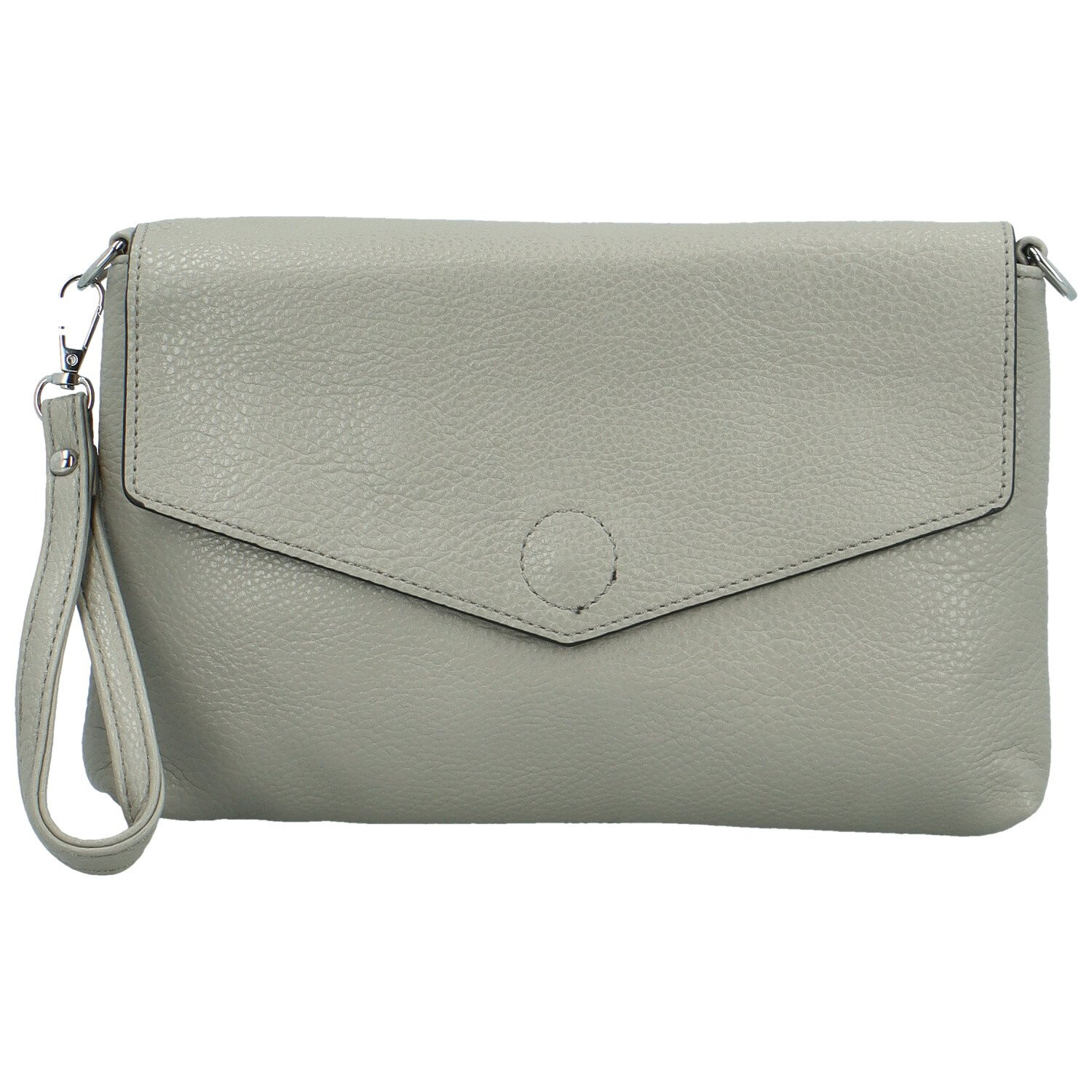 Stylová dámská koženková crossbody kabelka Loren, šedá