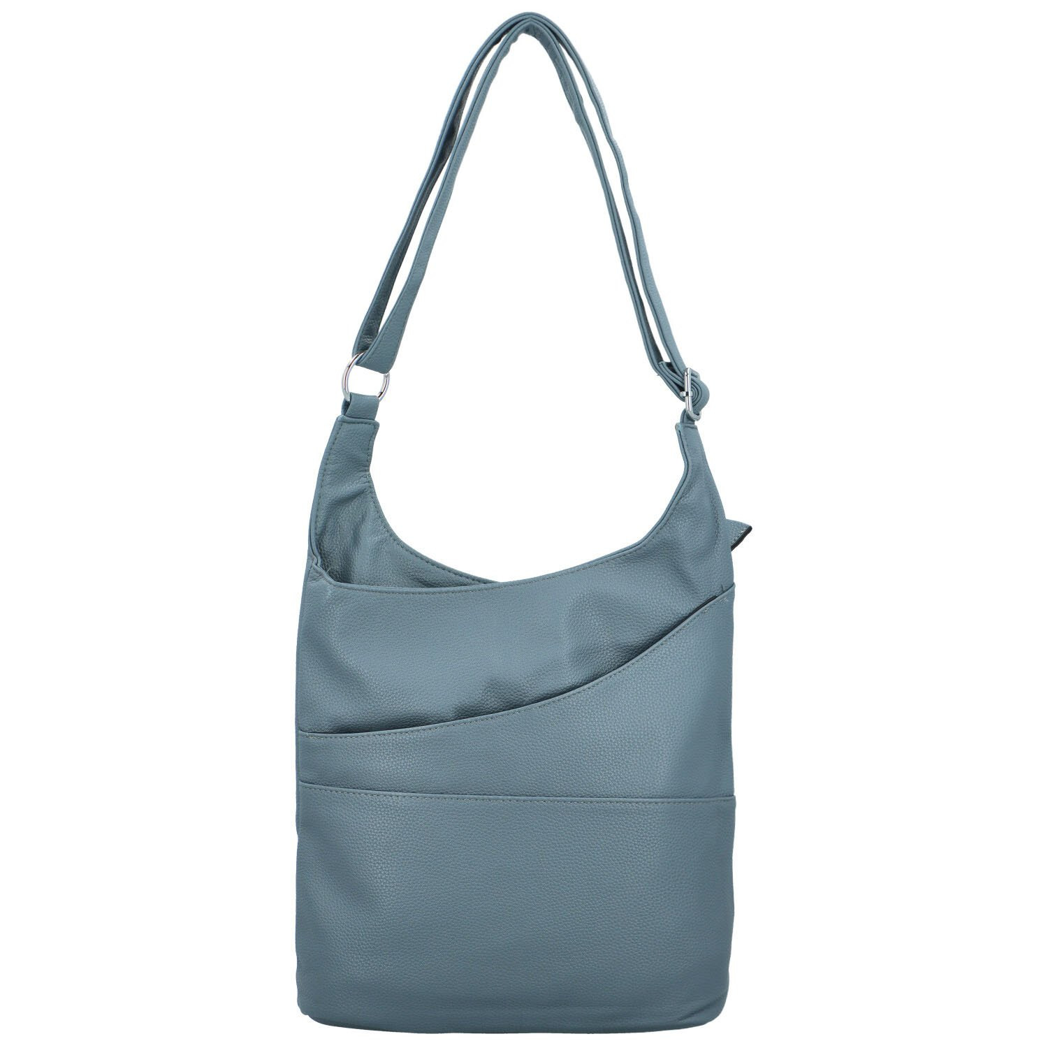 Moderní dámská koženková crossbody kabelka Sylvie, džínově modrá