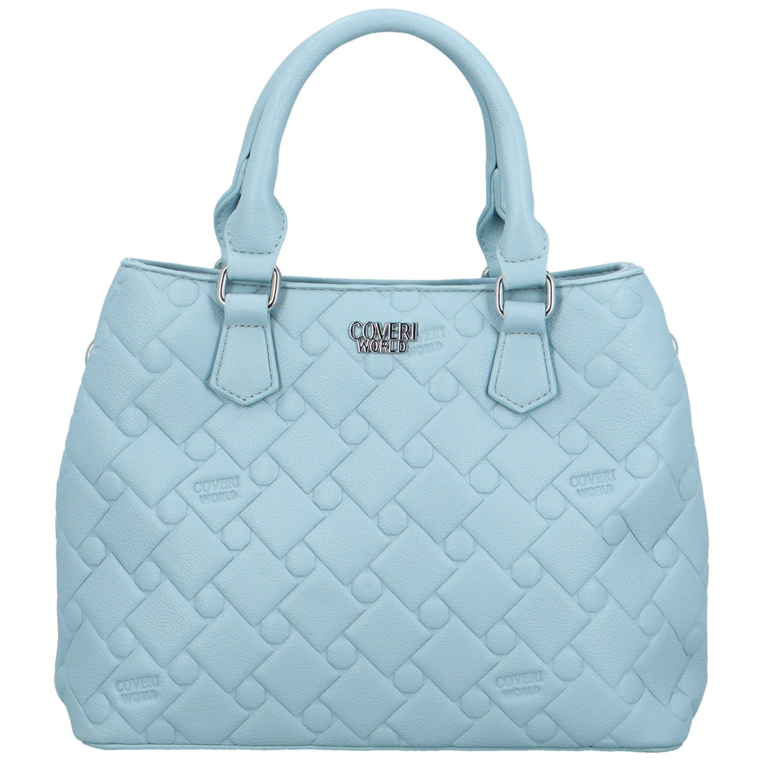 Elegantní dámská koženková kabelka do ruky Wanesa, světle modrá