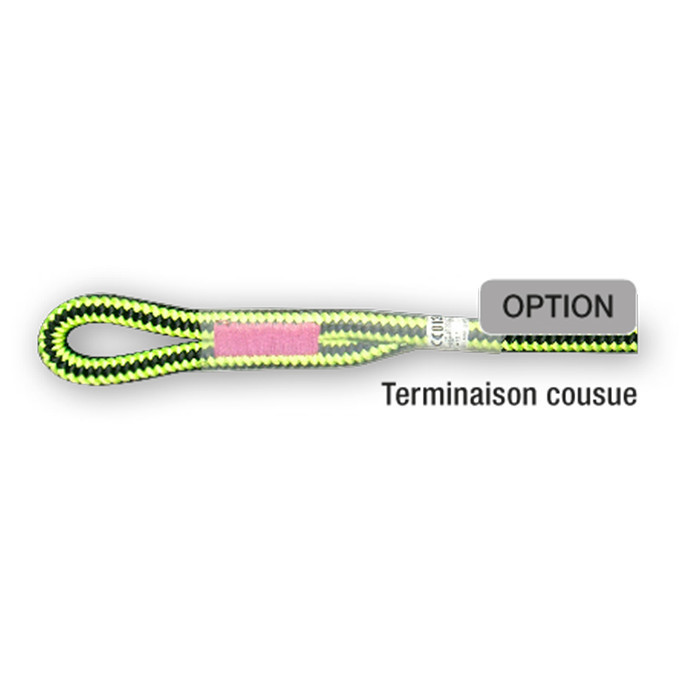 Arboristické lano Beal Ginkgo 12mm + 2x šit. oko 3m Barva: černá/žlutá