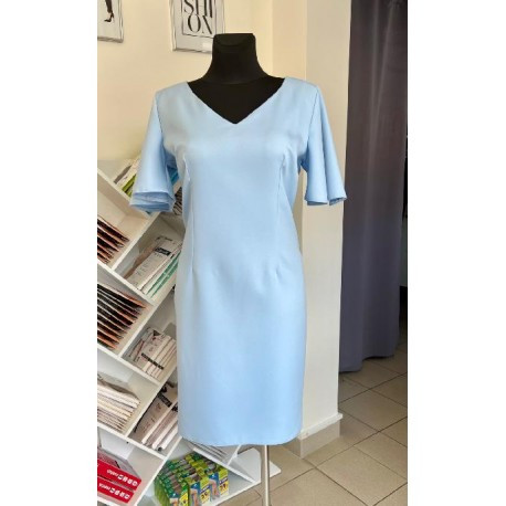 Dámské pouzdrové šaty Cheira, Velikost 48, Barva Modrá BEST 0020025