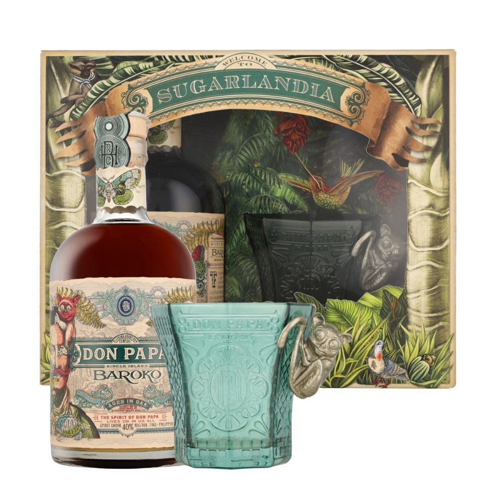Don Papa Baroko Glass Pack Rum 40 % 0,7l