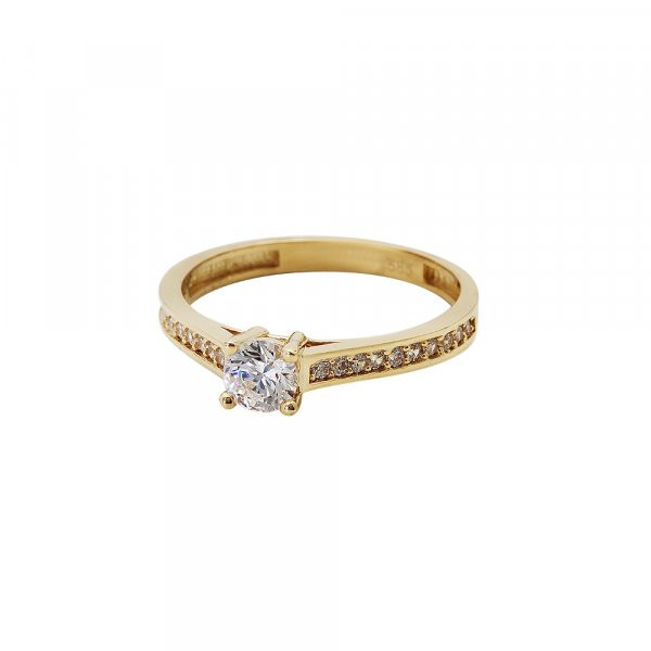 Prsten soliter se syntetickým kamenem 223-532-1347 53-2.60g