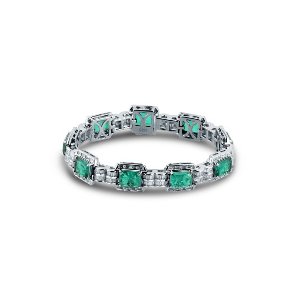 Náramek se syntetickými kameny 166-391-Z277 18-34.75g