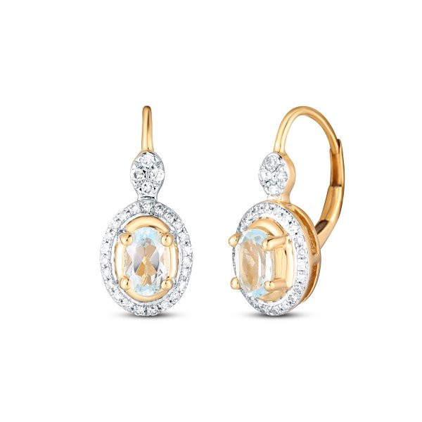 Náušnice s topazem 234-958-ST5756 3.45g