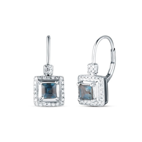 Náušnice s topazem 334-958-LT5757 3.35g