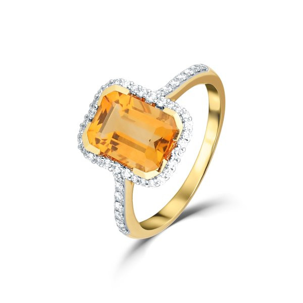 Prsten s citrínem 224-957-CT51 54-2.85g