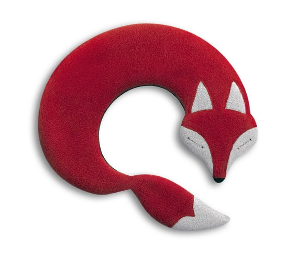 Leschi LESCHÍ Hřející polštářek lišák Noah 30x25cm červená/černá