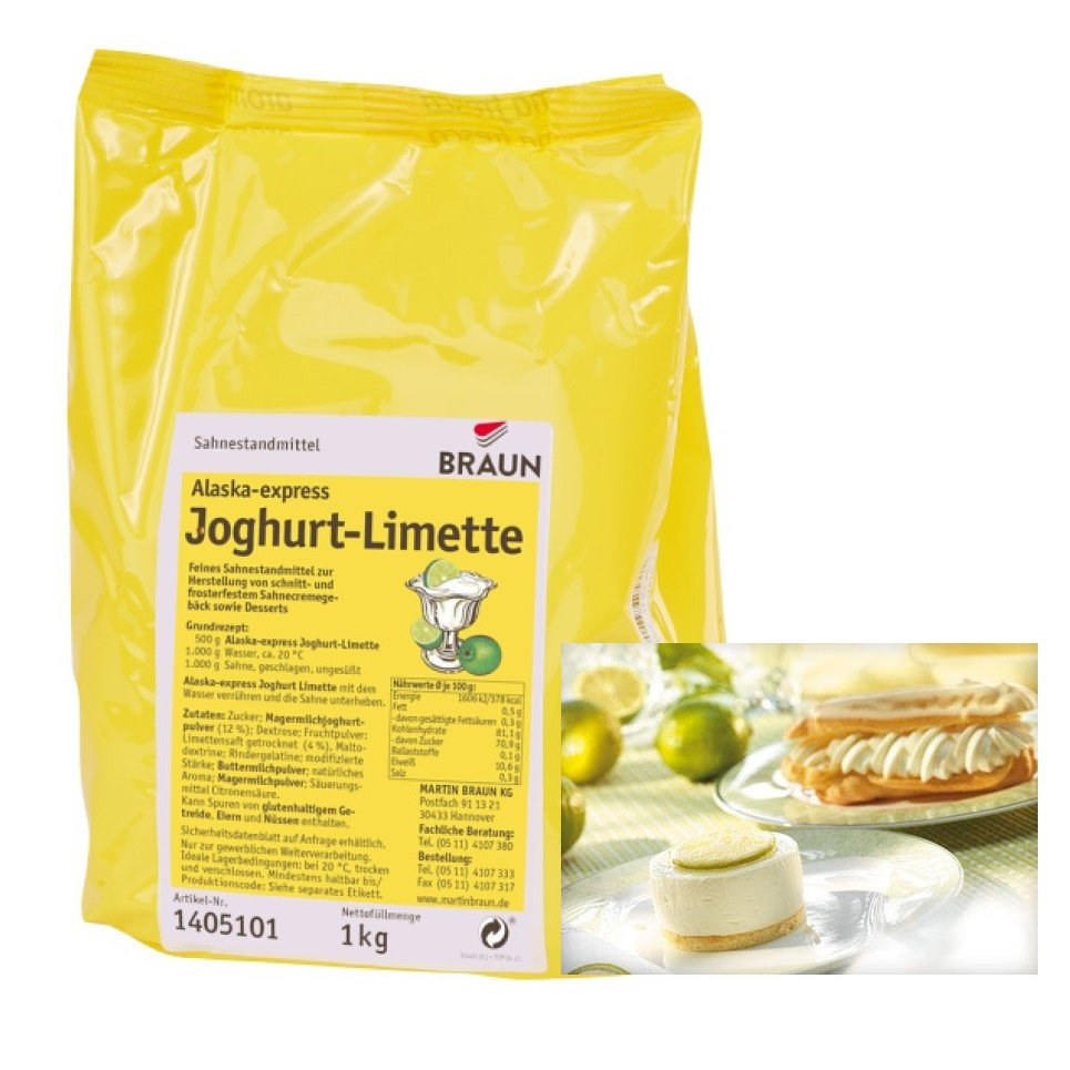 Alaska Přírodní ztužovač šlehačky jogurt-limetka Hmotnost: 100 g