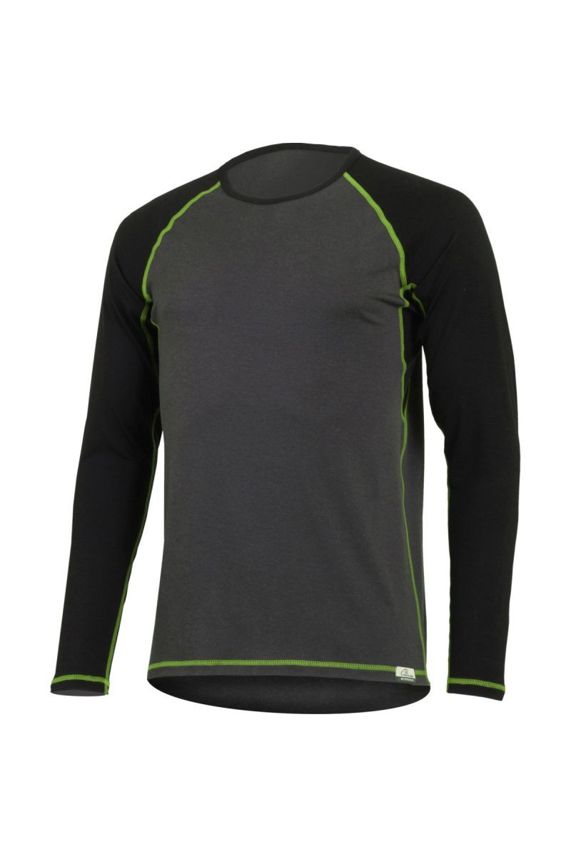 Lasting MARIO 8961 šedé pánské vlněné merino triko Velikost: S