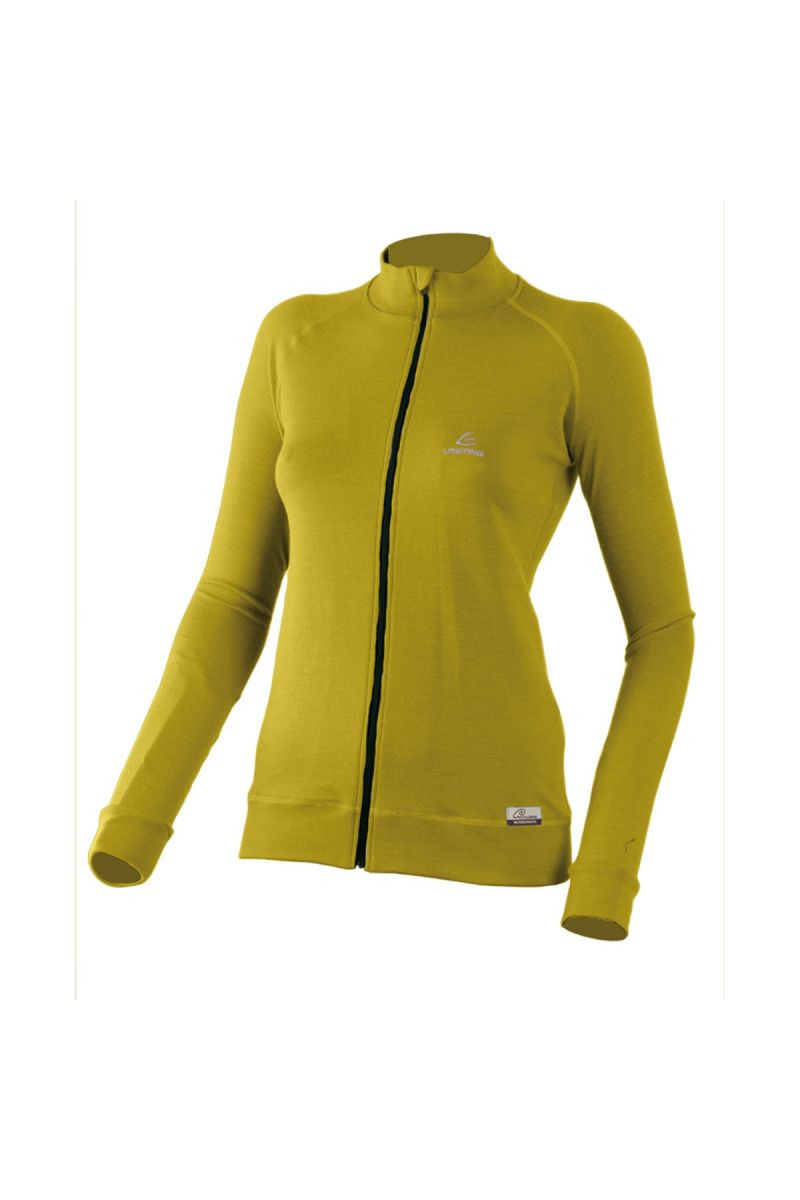 Lasting MOLY 6469 hořčicová mikina se zipem Velikost: XS 8595067809649