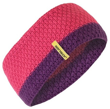 SENSOR pletená čelenka růžová 8592837057958