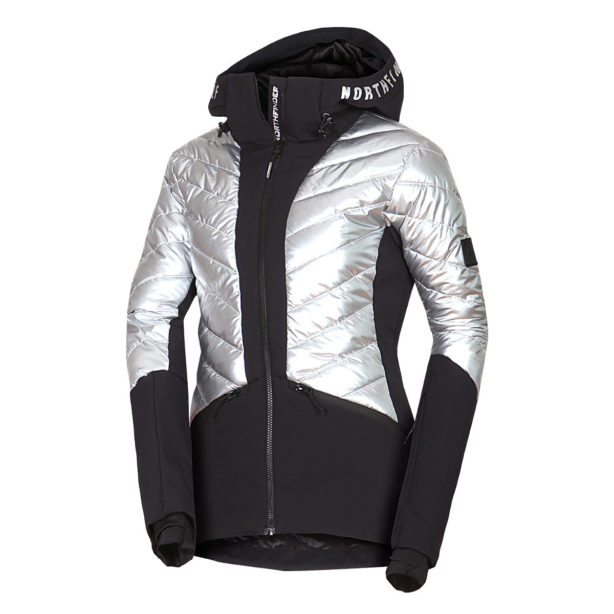 Northfinder CHERIE silver black dámská bunda BU-6258SNW-808 Velikost: 2XL 8584153566238