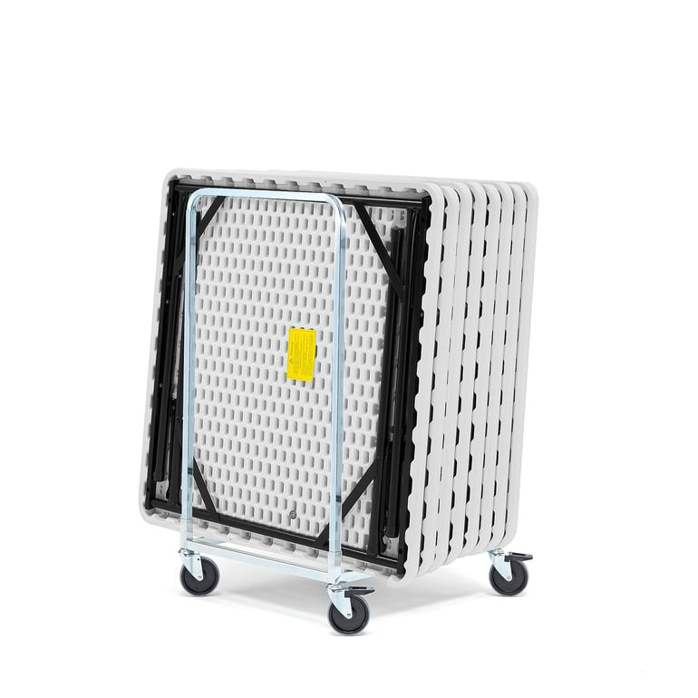 Set: 8x skládací stůl KLARA, 860x860 mm + vozík na stoly