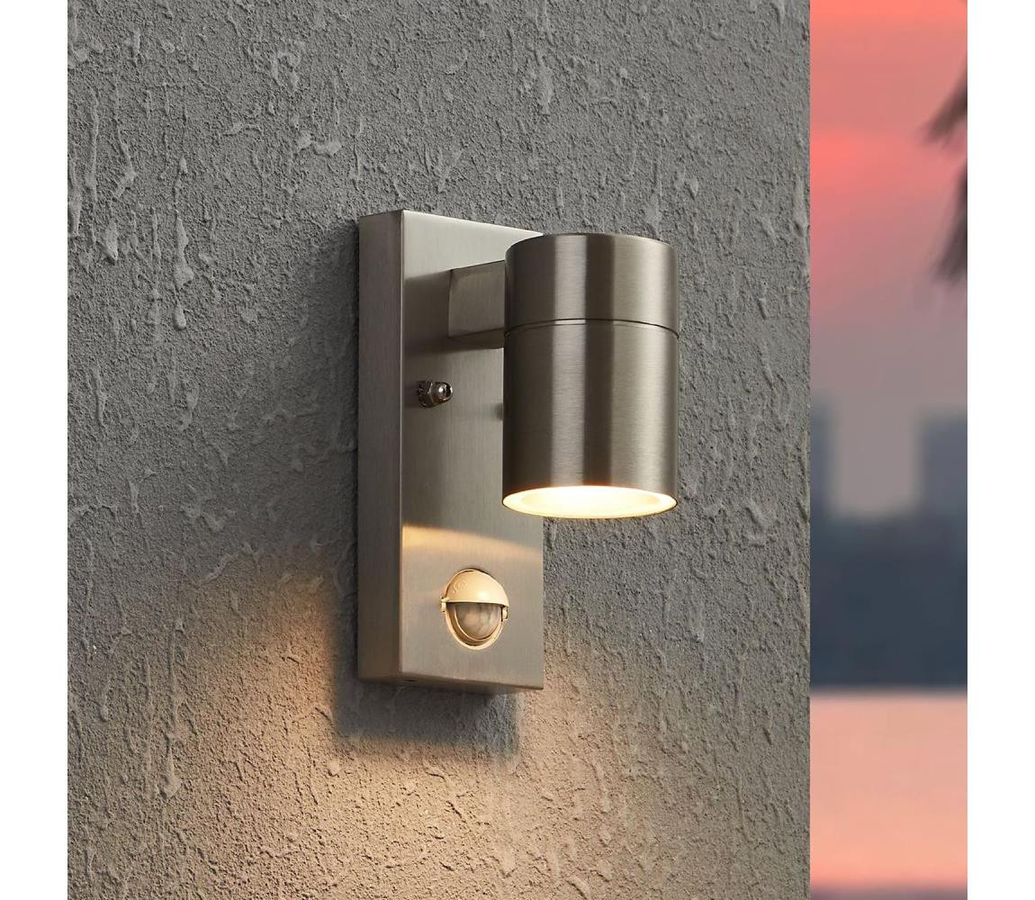 Eglo Eglo 99569 - LED Venkovní nástěnné svítidlo se senzorem RIGA 1xGU10/3W/230V IP44