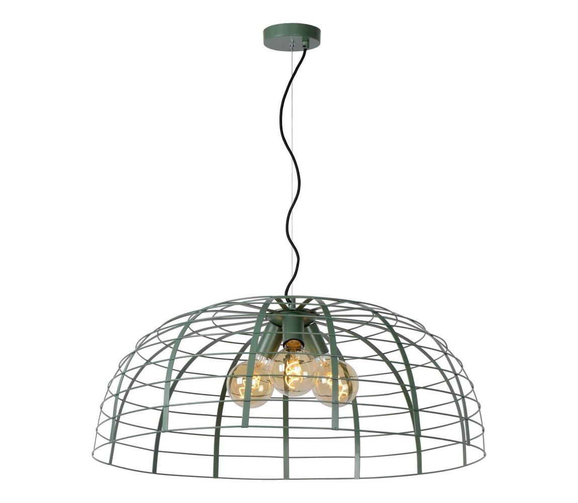 Lucide Lucide 45449/76/37 - Lustr na lanku ELODIE 3xE27/40W/230V tyrkysová