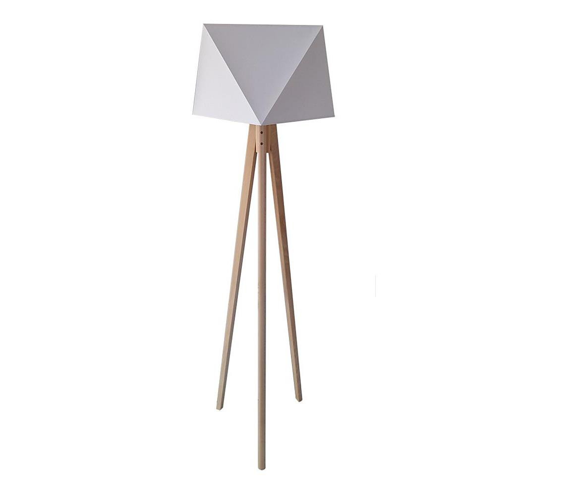 Stojací lampa BAKARO 1xE27/60W/230V borovice bílá
