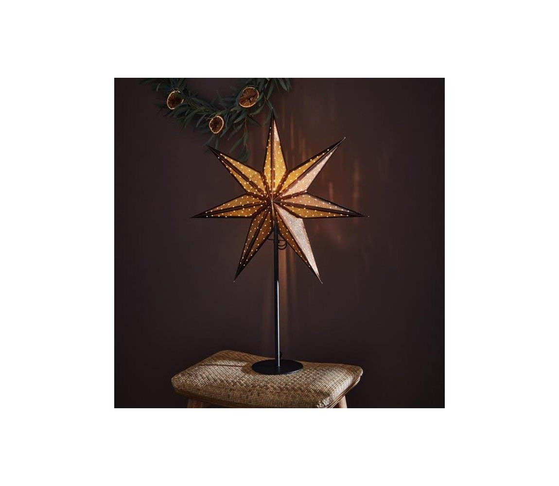 Markslöjd Markslöjd 705796 - Vánoční dekorace GLITTER 1xE14/25W/230V 65 cm bronzová/černá