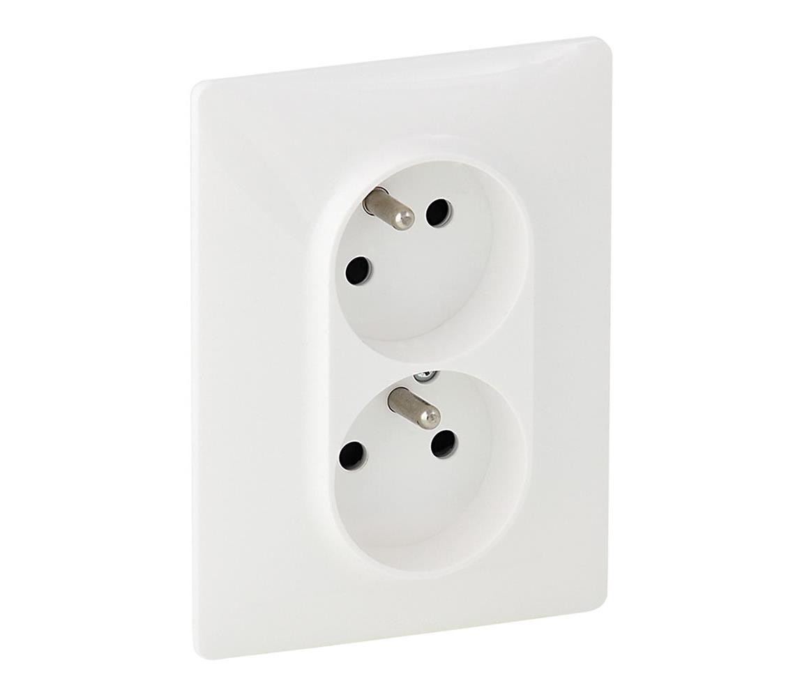 LEGRAND Legrand 753186 - Zásuvka domovní VALENA LIFE 250V/16A 2x2P+T bílá