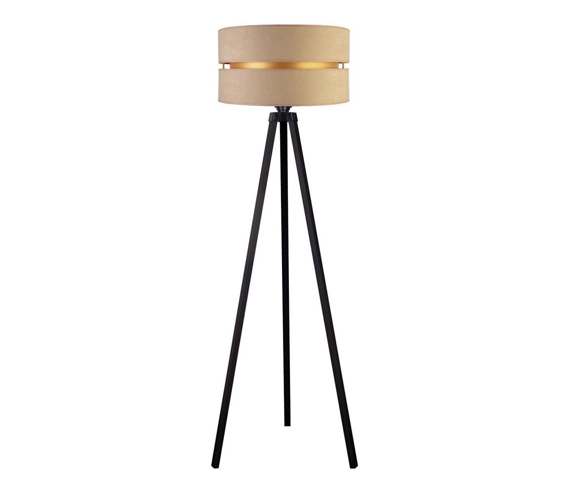 - Stojací lampa DUO 1xE27/60W/230V pr. 44 cm béžová/wenge
