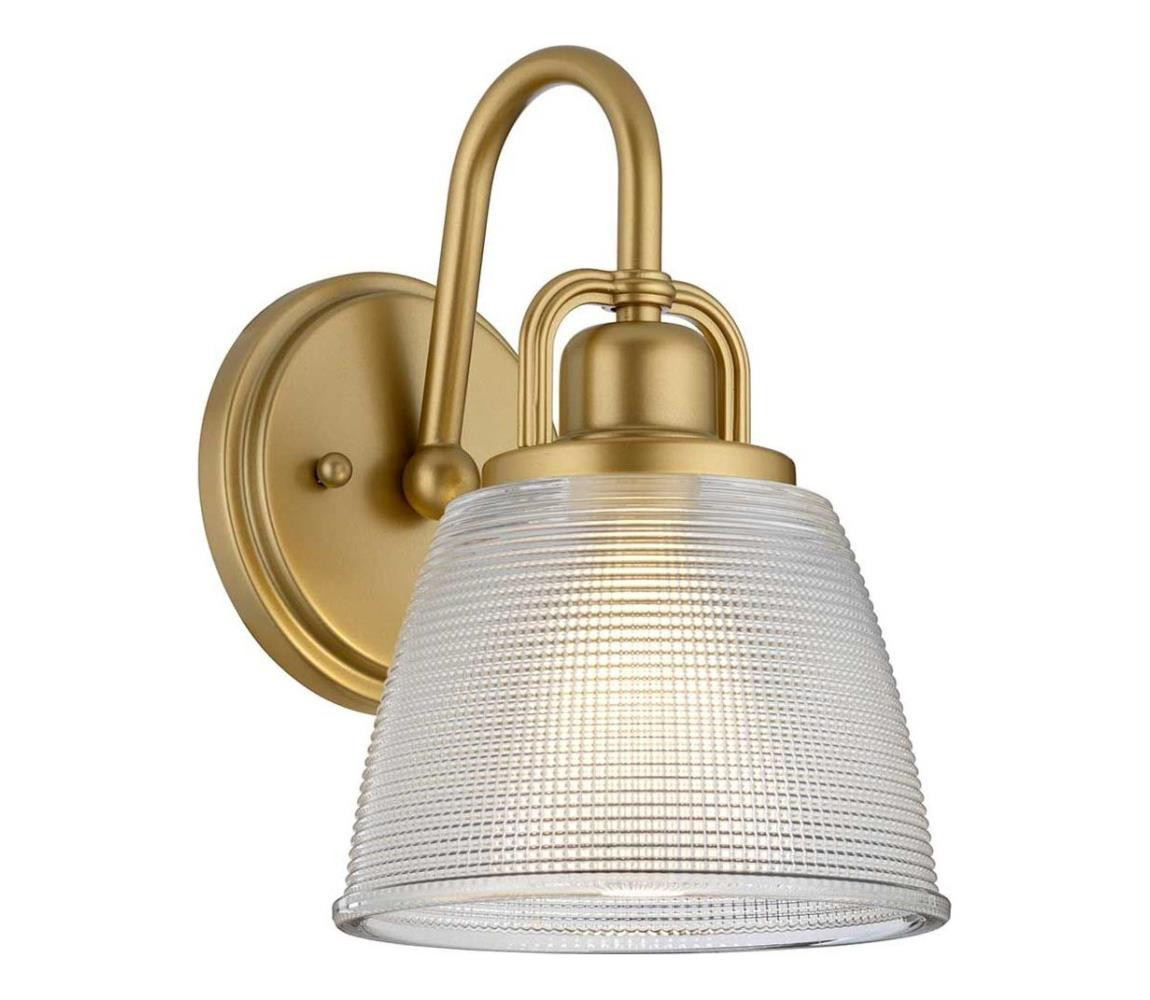 Elstead Quoizel QZ-DUBLIN1-PNBR - LED Koupelnové svítidlo DUBLIN 1xG9/3W/230V IP44 zlatá