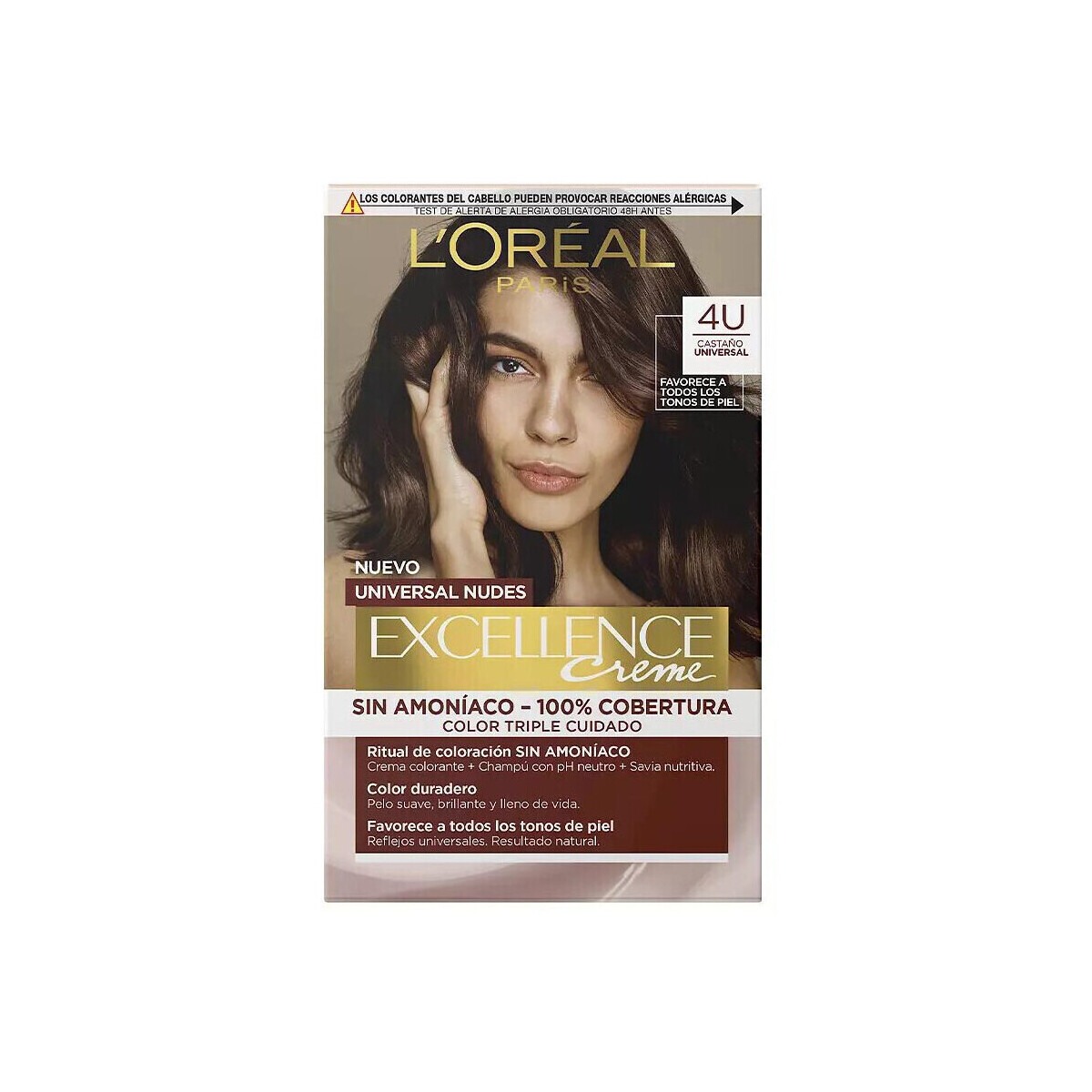 L'oréal  Excellence Creme Hair Color Universal Nudes - 4u Marron