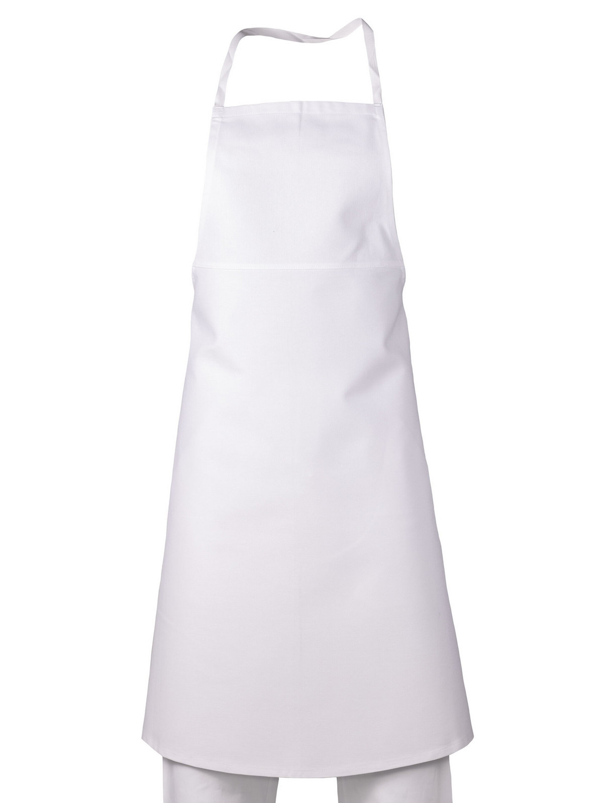 INZEP Zástěra řemeslnická s náprsenkou, keprovka bílá 50