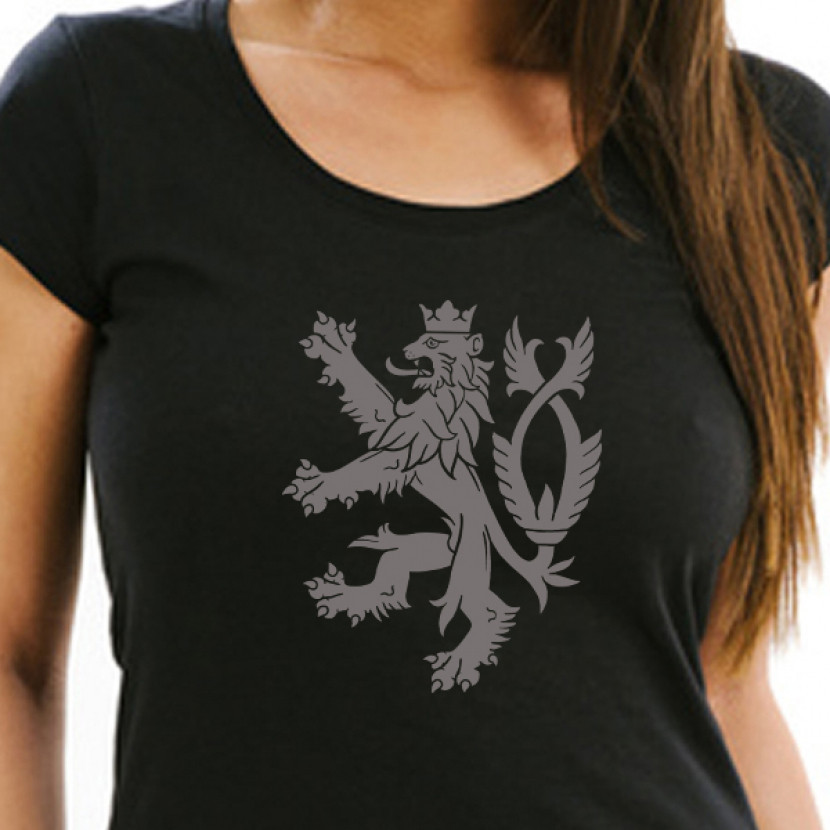 Triko dámské Striker Český lev - černé, M