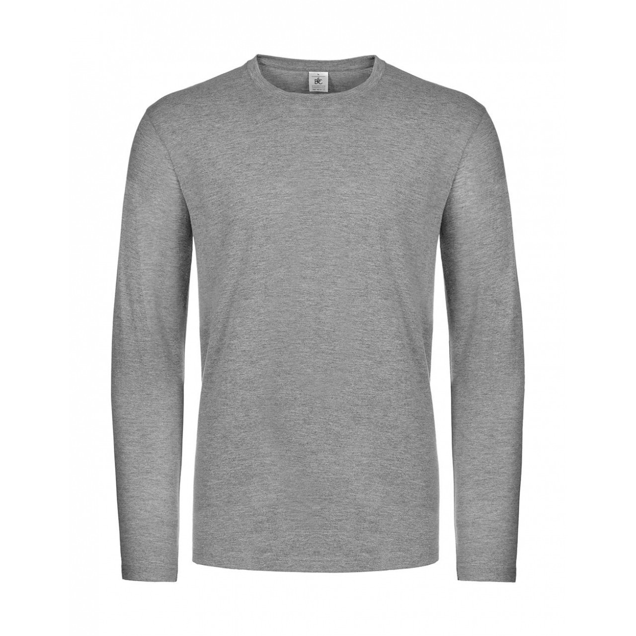 Triko s dlouhým rukávem B&C LSL Ultra - světle šedá, 4XL