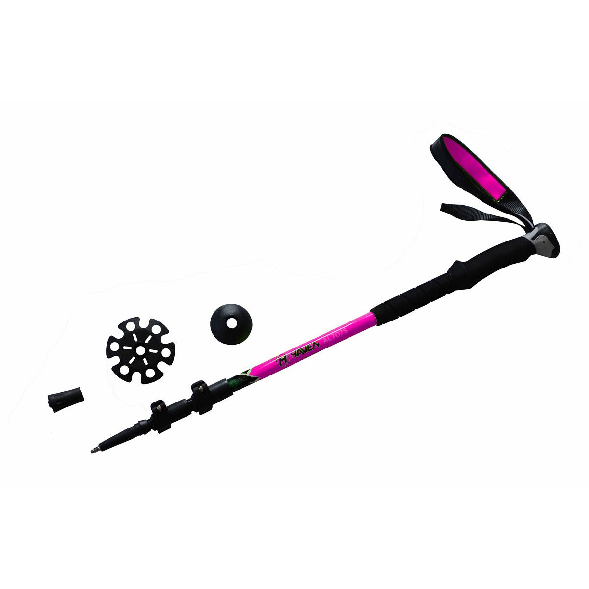 Trekingová hůl Haven Leverismo - růžová-černá