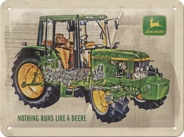 Postershop Plechová cedule John Deere Model 6410 Cutaway, 20 × 15 cm
