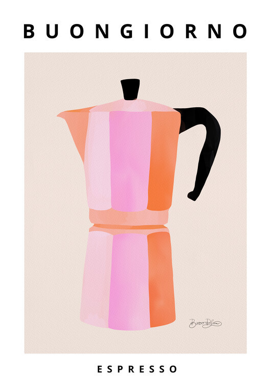 Baroo Bloom Ilustrace Buongiorno Espresso, Baroo Bloom, 30 × 40 cm